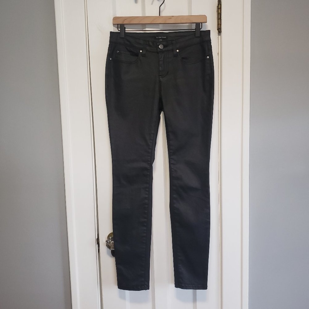 Eileen Fisher Witchy Goth Coated Skinny Jeans - Picture 2 of 7